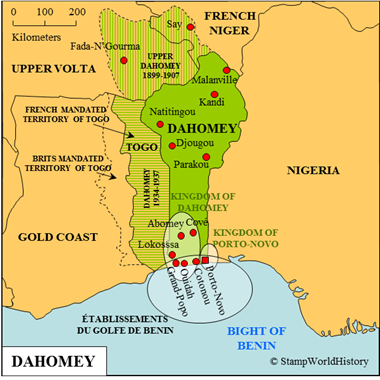 Postal history Dahomey