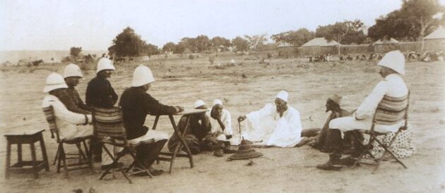 1882 A local dignitary ceding his territory to French officers