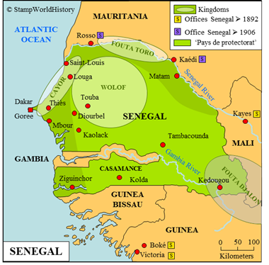 Postal history Senegal