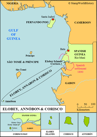 Postal history Elobey, Annobón & Corisco