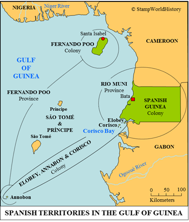 Postal history Spanish Territories in the Gulf of Guinea