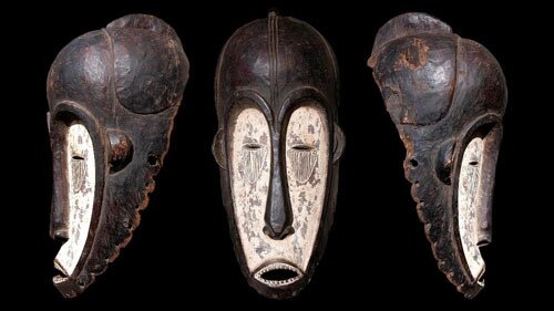 Traditional mask from the Fang - the largest population group in Gabon.