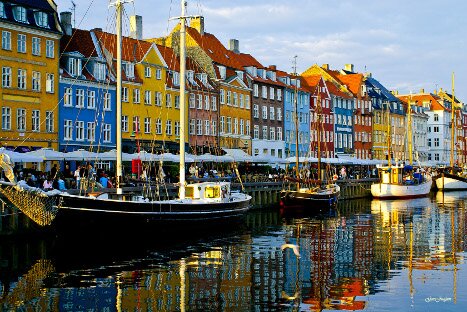 The Nyhavn is the 17th century waterfront of Copenhagen.