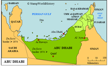 Postal history Abu Dhabi