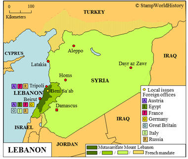 Postal history Lebanon