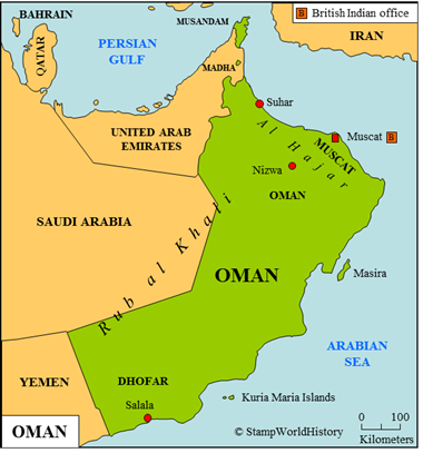 Postal history Oman