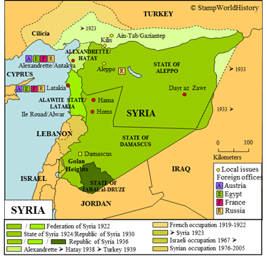 Postal history Syria