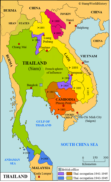 Postal history Thailand