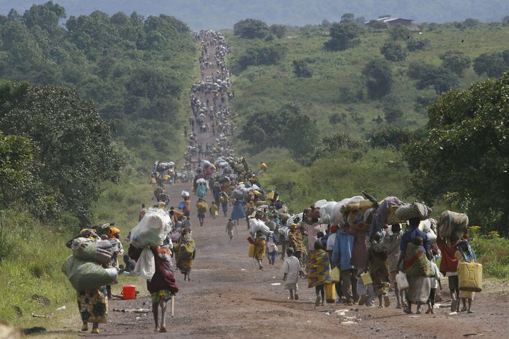 Refugees near Goma in 2008