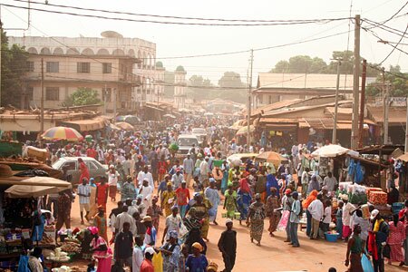 The market at Banjul
