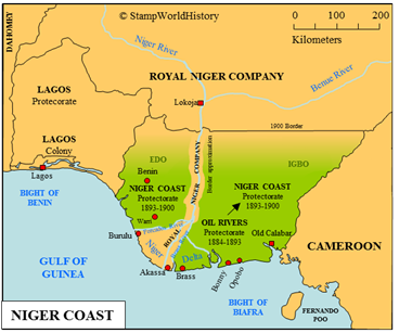 Postal history Niger Coast