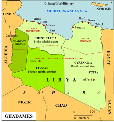 Postal history Ghadames