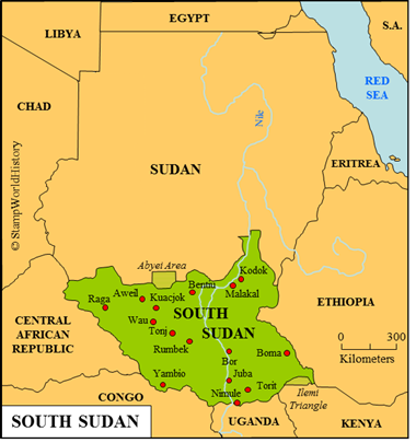 Postal history South Sudan