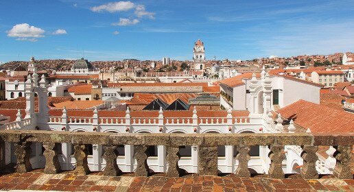 Sucre - so called since 1825 - was the capital of the Audiencia de Charcas in Spanish times and until today is the constitutional capital of Bolivia. he de facto capital is since 1899 La Paz. Colonial style architecture abounds in Sucre.