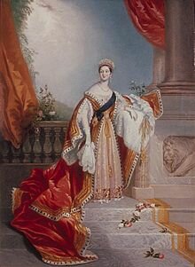 Queen Victoria portrayed by Chalon in 1837