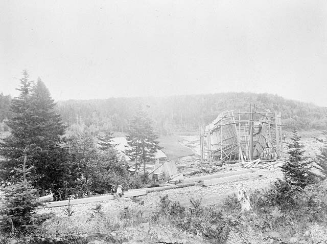 A shipyard - in the 19th century New Brunswick - rich in timber - had a significant shipbuilding industry.