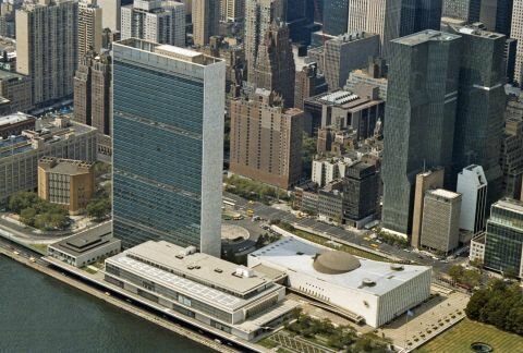 The United Nations headquarters in New York.