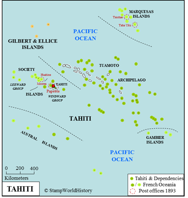 Postal history Tahiti