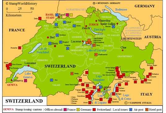 Postal history Switzerland